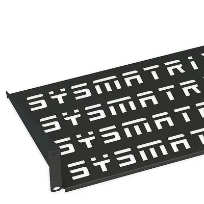 Полка консольная Sysmatrix SH 3003.900, 19", 1U, глубина 300мм, черная