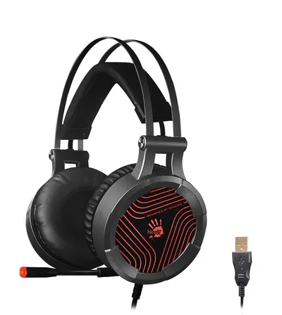 Гарнитура A4Tech 1080484, G530, черный/серый, 1.8м