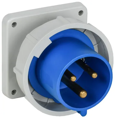 Вилка CEE IEK PSR31-032-3-0-67, встраиваемая, 32 А, 220 В, 2P+PE, IP67