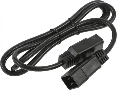 Кабель питания Hyperline PWC-IEC19-IEC20-1.8-BK, IEC 320 C19–C20, 16 А, 1.8 м