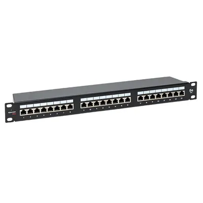 Патч-панель EKF TRP-PPNL-5ESTP-1U24, 19" 1U, Cat.5E STP, 24×RJ-45