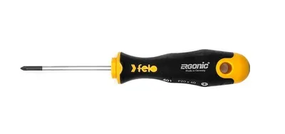 Отвёртка крестовая Felo Ergonic 40100110, PZ0, стержень 60 мм, CrMoV