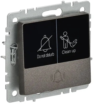 Кнопка звонка IEK BR-V14-2-10-K45, с индикацией, 10А, темная бронза