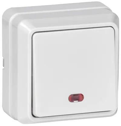 Выключатель IEK EVO11-K01-10-DC ОКТАВА, 1-клавишный, 10 А, IP20