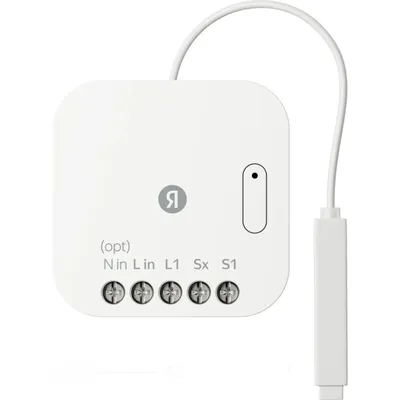 Умное реле Yandex YNDX-00537, 1 канал, Zigbee 3, 220–240 В, в подрозетник