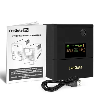 ИБП ExeGate EX299822RUS, 2000ВА/1200Вт, LCD