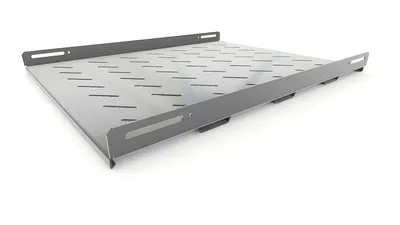 Полка Hyperline TSH3H-650-RAL7035, 485x650x44 мм, до 100 кг, RAL 7035