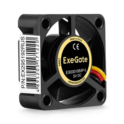 Вентилятор ExeGate EX03010B3P-5, 30×30×10 мм, 5 В, 9500 об/мин, 26 дБ, 3-pin