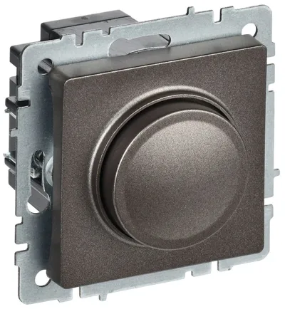 Диммер IEK BR-D20-0600-K45 BRITE, 600 Вт, 220 В, скрытый монтаж, тёмная бронза