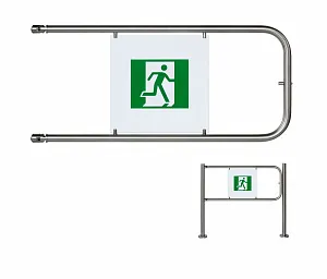PERCo-BH02 1-16 - Поворотная створка (в комплекте со стопорным механизмом) для механической поворотной секции с заполнением с пиктограммами, ширина прохода 1000мм