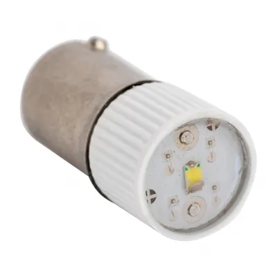 Лампа сигнальная LED EKF BA9SA/W-24V, BA9S, 24В