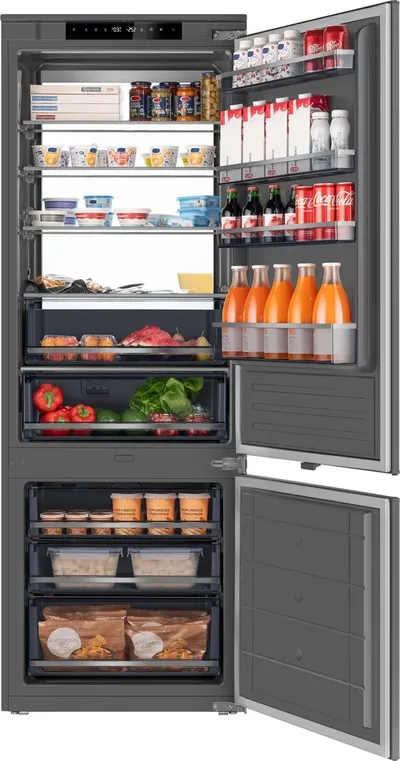 Холодильник Weissgauff WRKI 1970 Inverter INOX, встраиваемый, 341 л