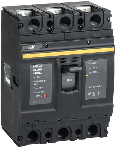 Автоматический выключатель IEK ВА88-40 MASTER SVA50-3-0500-02, 3P, 500 А, 35 кА, 690 В