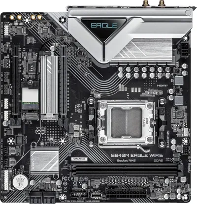 Материнская плата Gigabyte B840M EAGLE WIFI6, AM5, 2×DDR5, mATX, Wi-Fi 6
