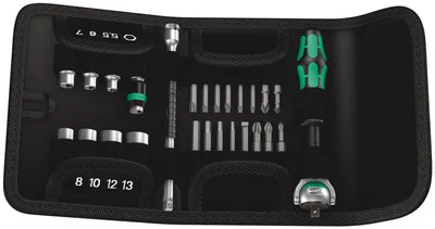 Набор торцевых ключей WERA WE-051045 (Kraftform Kompakt Zyklop Speed), 26 предметов, 1/4"