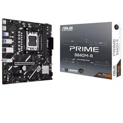 Материнская плата ASUS PRIME B840M-R, Socket AM5, AMD B840, 2×DDR5, microATX