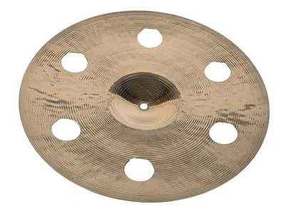 Тарелка крэш KINGDO 16" ARTIST BRIGHT O-ZONE CRASH, сплав B20, с отверстиями