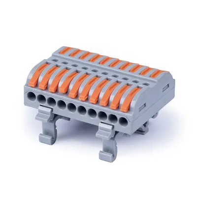 Клемма Cabeus MX223-10D, проходная, 10 полюсов, 0,08–2,5/4,0 мм², DIN-рейка