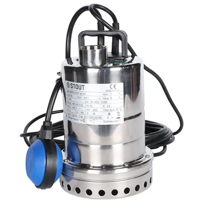 Насос дренажный STOUT SPD-0001-200250, 230 В, 150 л/мин, напор 8 м, кабель 10 м