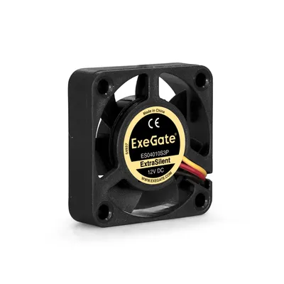Вентилятор ExeGate ExtraSilent ES04010S3P, 40×40×10 мм, 12 В, 3-pin, 5000 об/мин