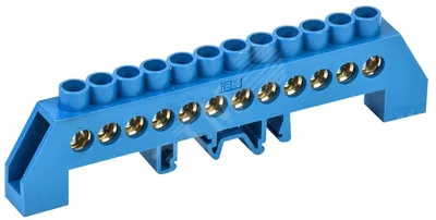 Шина нулевая IEK ШНИ-8х12-12-КС-С YNN10-812-12DP-K07, 12 контактов, 380 В