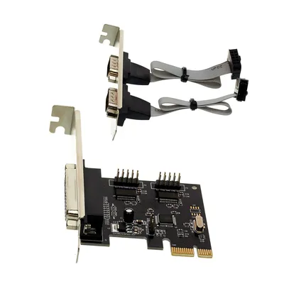Контроллер ExeGate EXE-303, PCI-E x1, 2×COM DB9 + 1×LPT, чипсет WCH382L