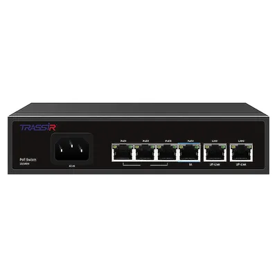 Коммутатор TRASSIR TR-NS1206-65-4PoE, неуправляемый, 4×PoE