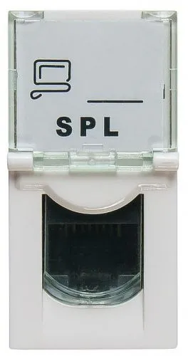 Розетка информационная SPL 200006, UTP 1×RJ45, cat5e, 22,5×45