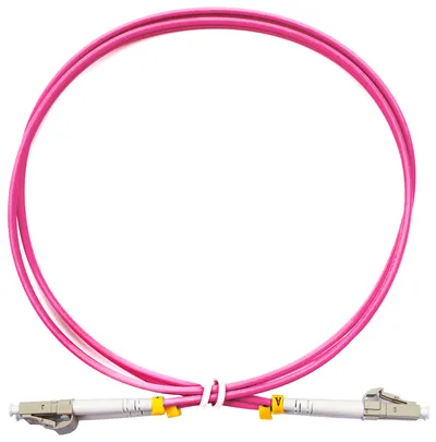 Патч-корд оптический Cabeus FOP-50-OM4-LC-LC-1m, duplex LC-LC, 50/125 OM4, 1 м, LSZH