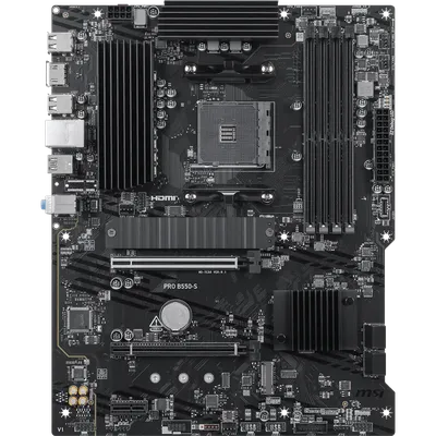Материнская плата MSI PRO B550-S, AM4, AMD B550, 4×DDR4, 2×M.2, ATX