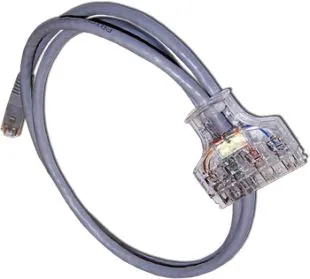 Патч-корд LANMASTER LAN-45-P4-1.0/6, 110 тип — RJ45, UTP, кат. 6, 4 пары, 1 м