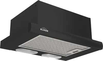 1001458 Вытяжка встраиваемая Elikor Интегра 45П-630-В2Л черный/черный управление:  кнопочное (1 мотор)