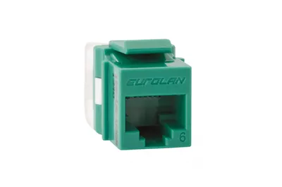Модуль Eurolan 16B-U6-03GR, keystone RJ45, кат. 6, неэкранированный, зеленый