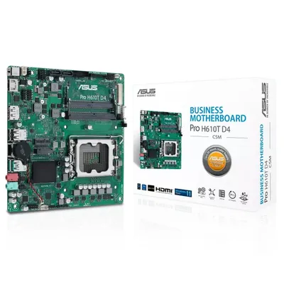 Материнская плата ASUS PRO H610T D4-CSM, LGA 1700, H610, Mini-ITX, DDR4