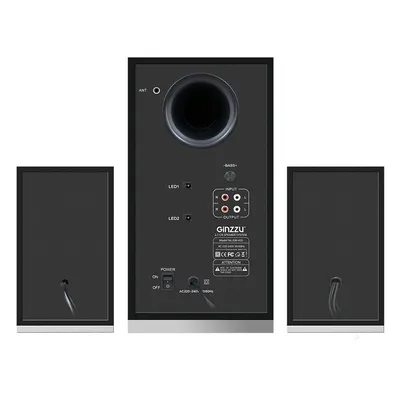 Повреждение упаковки Ginzzu GM-420, Акустическая система 2.1, 65W/BT/USB/SD/FM/ДУ