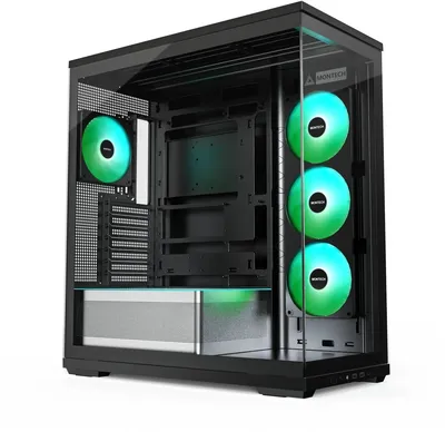 Корпус MONTECH TG3 B, ATX, закаленное стекло, без БП, черный