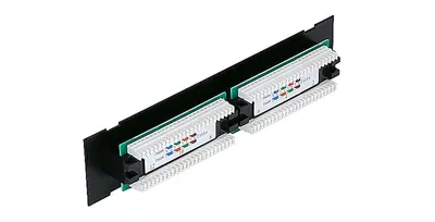 Патч-панель NETLAN EC-UWP-12-UD2, 12×RJ45, Cat.5e, настенная