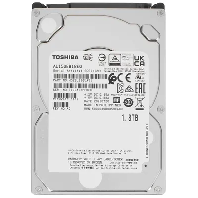 Жесткий диск Toshiba AL15SEB18EQ, 1.8ТБ, SAS 12Гб/с, 2.5", 10500RPM