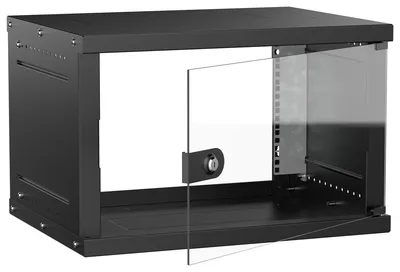 Шкаф телекоммуникационный ITK LWE5-06U64-GF-G, 19" 6U, 600×450 мм, стеклянная дверь