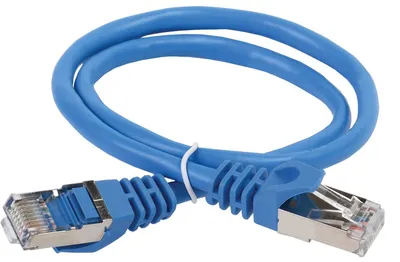 Патч-корд ITK PC03-C5EFL-1M, F/FTP, RJ-45–RJ-45, кат.5E, 1 м, синий