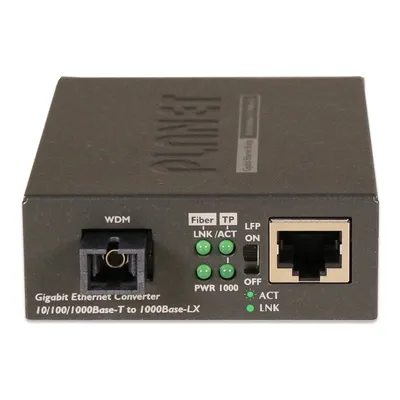 Медиаконвертер Planet GT-806B60, 10/100/1000Base-T to WDM, 1550нм, 60км