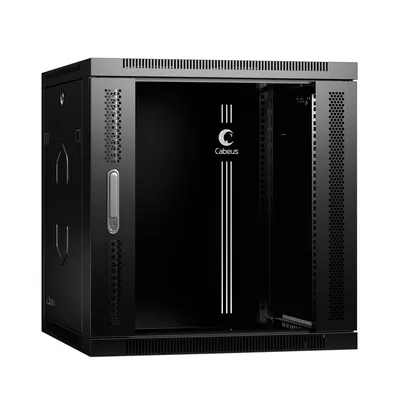 Шкаф телекоммуникационный Cabeus SH-05F-15U60/35m-R-BK, настенный 19" 15U, 600×350×769 мм