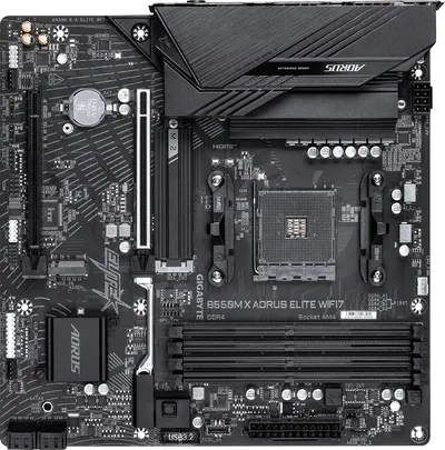 Материнская плата Gigabyte B550M X AORUS ELITE WIFI7, AM4, AMD B550, 4×DDR4, microATX