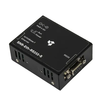 Преобразователь интерфейсов SNR SNR-Eth-RS232-S, RS-232 ↔ Ethernet, DC 5–15 В