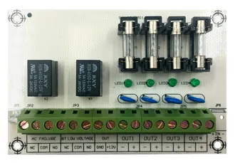 Модуль расширения Smartec ST-PS104FBR, 2 реле + 4 выхода с предохранителями