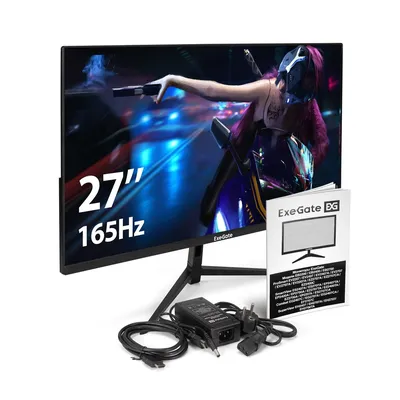 Монитор ExeGate Combat EF2707C, 27" FHD IPS, 165 Гц, 1 мс, HDMI/DP