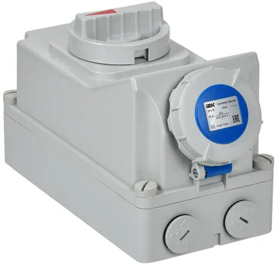 Розетка CEE IEK PSR11-016-3-5-67, 16 А, 220 В, 2P+PE, 6ч, IP67