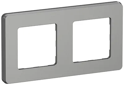 Рамка IEK INSPIRIA 6739421, 2-местная, IP20, алюминий матовый
