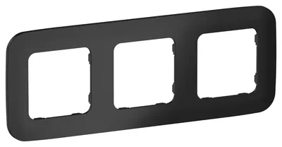 Рамка IEK FLITE Artistic FI-M32-31-20-K02, 3-местная, чёрная, IP20