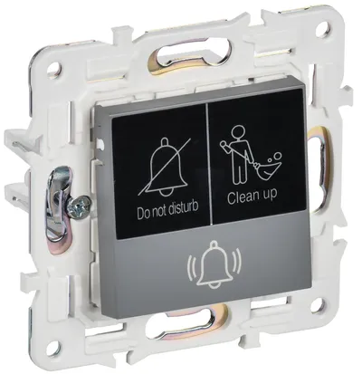 Кнопка звонка IEK SKANDY SK-V14-2-10-K03, с индикацией, 10А, серый